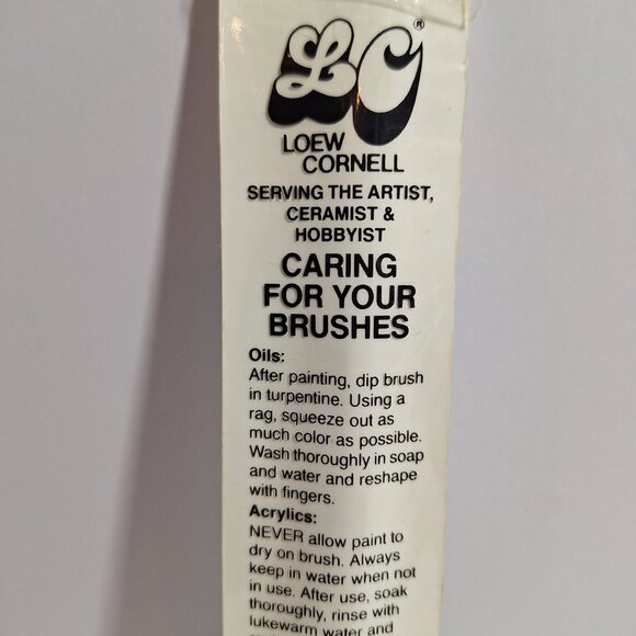 Vintage Loew Cornell 7300 Size 6 Flat Shader Synthetic Hair Brush All Media New - Picture 7 of 8